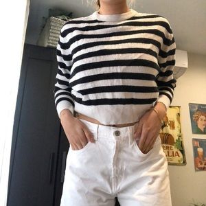 Zara black striped knitted sweater